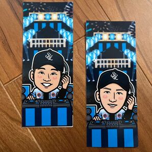 埼玉西武ライオンズ DJブース風 ステッカー 9蛭間拓哉選手 63長谷川信哉 2枚セット