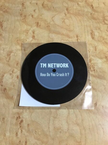新品 TM NETWORK POP UP SHOP How Do You Crash It? グッズ レコードコースター 小室哲哉