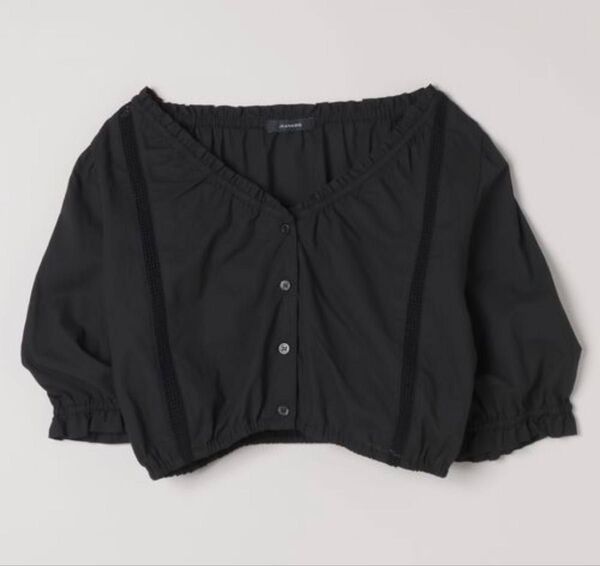 フリルギャザークロップドVブラウス ジーナシス 新品未使用 今季新作