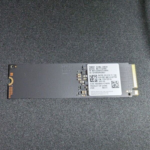 【2789時間】【1172回】SAMSUNG PM991 NVMe SSD 256GB MZ-VLQ2560 正常