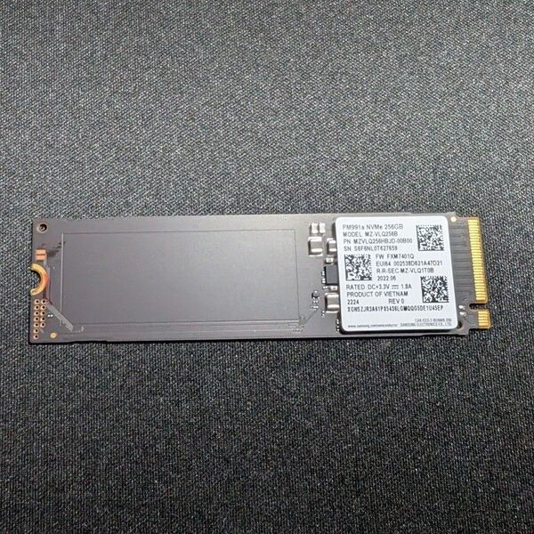 【6136時間】【222回】Samsung PM991a NVMe SSD 256GB MZVLQ256HBJ0 正常