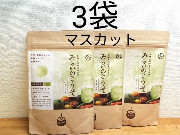 【3袋】タマチャンショップ 美粉屋 みらいのこうそ マスカット味