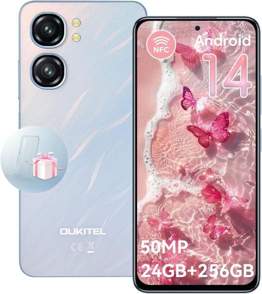 【新品未開封】SIMフリー スマホ本体 24GB+256GB+1TB拡張可Android 14 スマホ SIMフリー