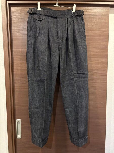 KENNETH FIELD Gurkha Trousers BlackDenim
