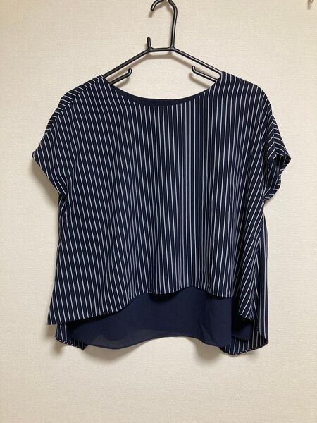 半袖 レディース シャツ ブラウス トップス ネイビー ストライプ BEAUTY & YOUTH UNITED ARROWS