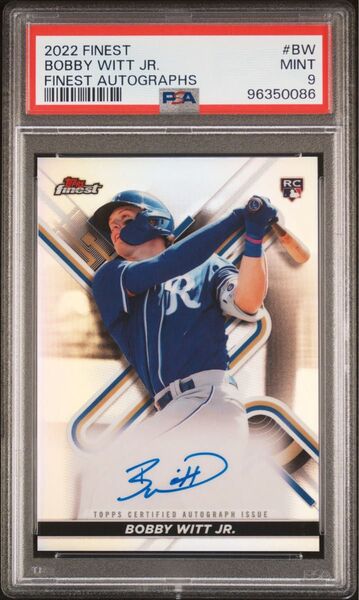 2022 Topps Finest Bobby Witt Jr Auto PSA 9 RC Rookie