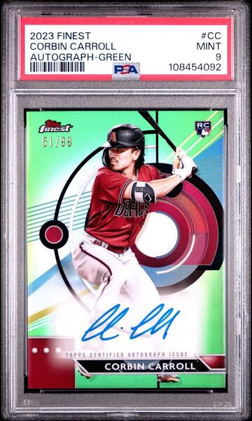 2023 Topps Finest Corbin Carroll Auto Green /99 RC