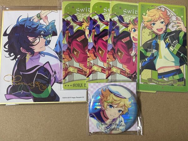 あんスタ switch アルカナカード 色紙 ぱしゃっつ 缶バッジ リングライト等 まとめ 逆先夏目 青葉つむぎ 春川宙