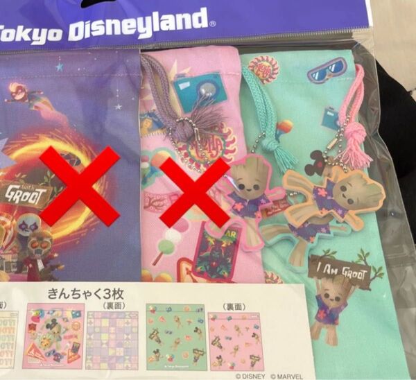 ディズニーランド グルート 巾着 きんちゃく マーベル marvel