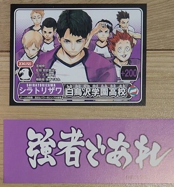 ハイキュー!! ショーセツバン!! 白鳥沢学園/烏野高校・冬 特典カード しおり
