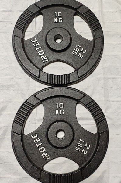 irotec プレート 10kg×2 20kg ベンチプレス 筋トレ ダンベル 筋力トレーニング バーベルスクワット デッドリフト