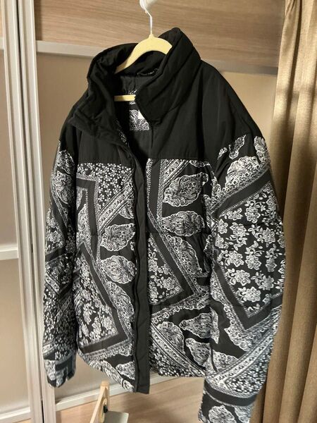 ZARA ペイズリー ダウン L ダウンジャケット メンズ
