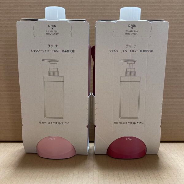 La sana ラサーナ 薬用シャンプー 375ml、トリートメント 375g つめかえ用 リニューアル品