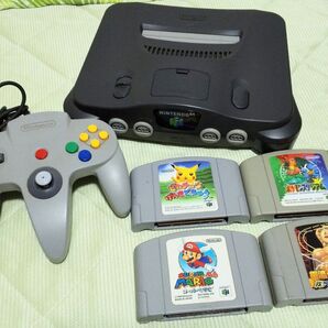 NINTENDO64 本体 コントローラー ソフト4本セット
