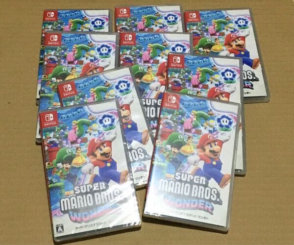 Nintendo Switch スーパーマリオブラザーズ ワンダー 9本セット 新品未開封 シュリンク付き