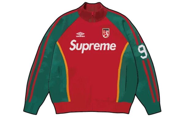 Supreme x Umbro Zip Up Sweater Red Mサイズ