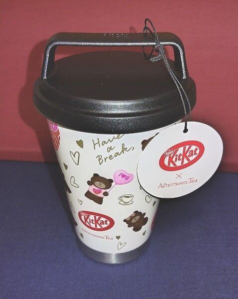 アフタヌーンティーリビングステンレスタンブラー 350ml/KITKAT ハートフルベアー ベージュ 最終値下げ