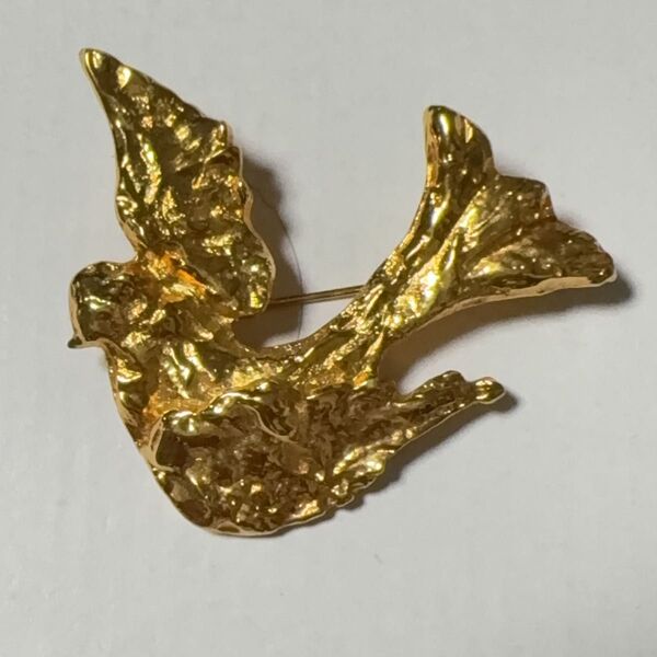 フランス製 YVES SAINT LAURENT 鳥 ブローチ ヴィンテージ