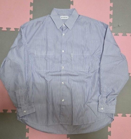 COOTIE / Stripe Broad L/S Shirt -Saxe-