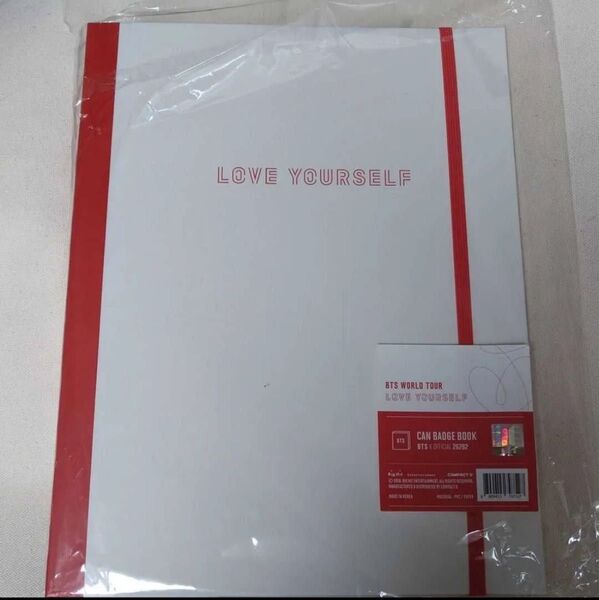 BTS WORLD TOUR LOVE YOURSELF CAN BADGE BOOK 未使用
