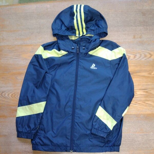 adidas ウィンドブレーカー ネイビー ライムグリーン