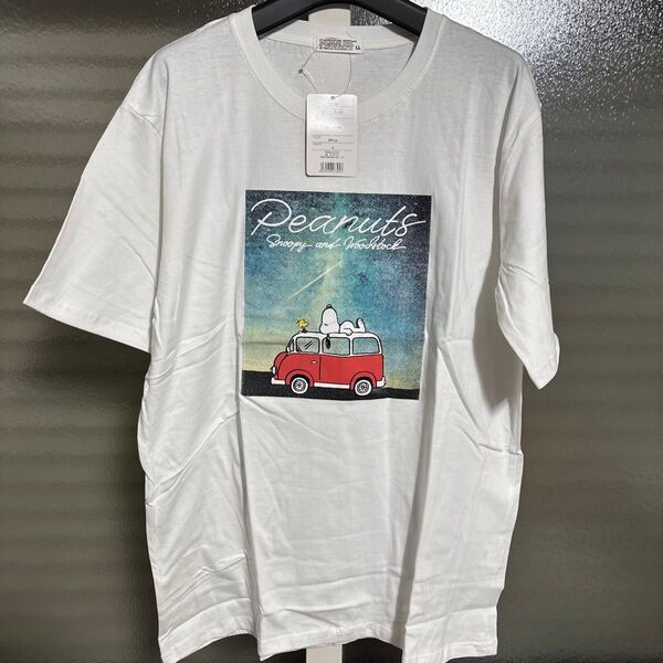 スヌーピー ウッドストック Tシャツ LLサイズ 白 ホワイト 新品 未使用