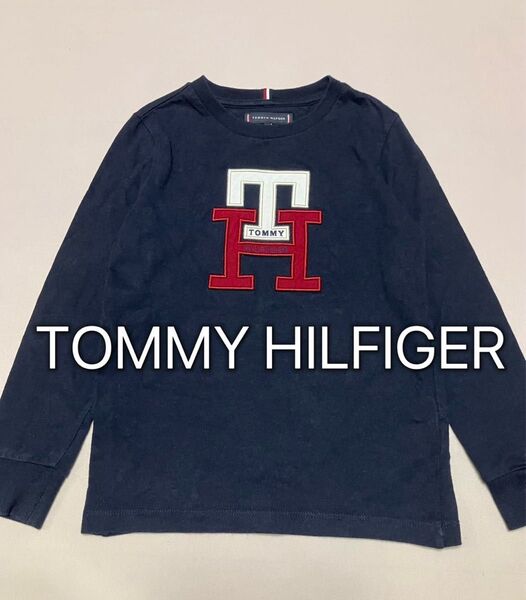 TOMMY HILFIGER トミーヒルフィガー 長袖 Tシャツ 紺色 ロンT 120 130