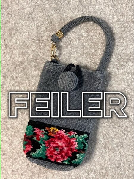 FEILER フェイラー シュニール織り サイドポーチ マルチケース 美品