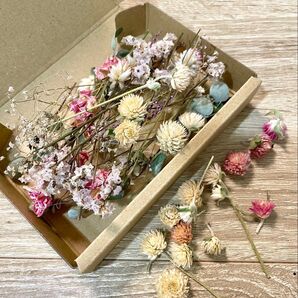 花材詰め合わせ ドライフラワー ハーバリウム花材 アジサイ 花材セット かすみ草 アンティーク風