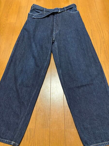 comoli コモリ 23aw デニムベルテッドパンツ サイズ1