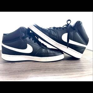 NIKE ハイカットスニーカー ブラック/ホワイト 25.5cm