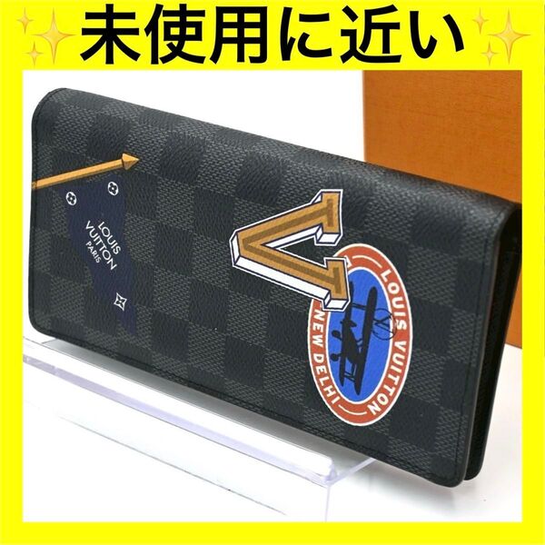 ルイヴィトン LOUIS VUITTON 長財布 ダミエグラフィット グラフィット ポルトフォイユブラザ ブラザ ブラック