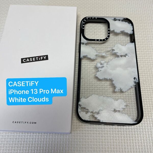 CASETiFY インパクトケース iPhone 13 Pro Max - White Clouds - クリア ブラック