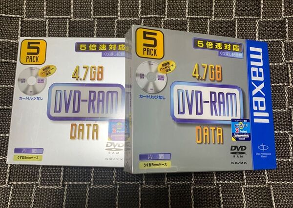 マクセル DVD-RAM.2~5速.4.7GB.5枚DRM47C.1P5S
