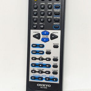 【動作確認済】ONKYO iPod/CDコンポ X-T2CR用 純正リモコン RC-734S