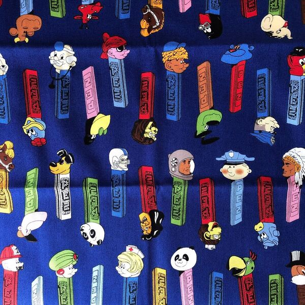ペッツ PEZ 紺色 カットクロス ハギレ オックス生地 キャラクター生地