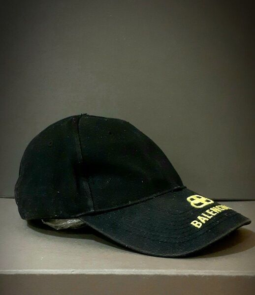 バレンシアガ BALENCIAGA BBロゴ キャップ BK/YEL 阪急メンズ購入 蛍光イエロー