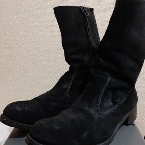 ギプチャークランプ アルフレッドバニスター サイドZIPスエードブーツ 41 26.5cm ブラック