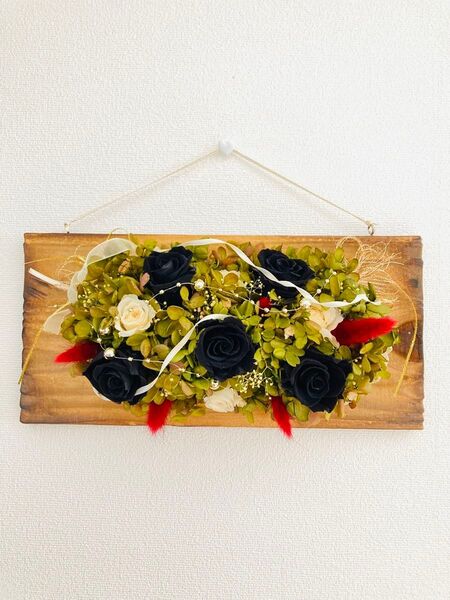 フラワーインテリア 薔薇 ウォールフラワー 壁掛け プリザーブドフラワー ローズ
