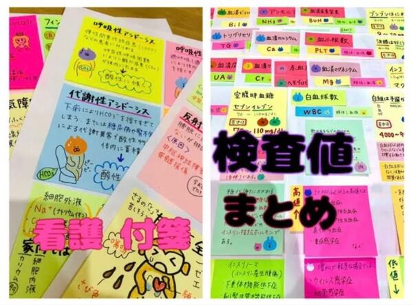 看護付箋ノート 検査値まとめ