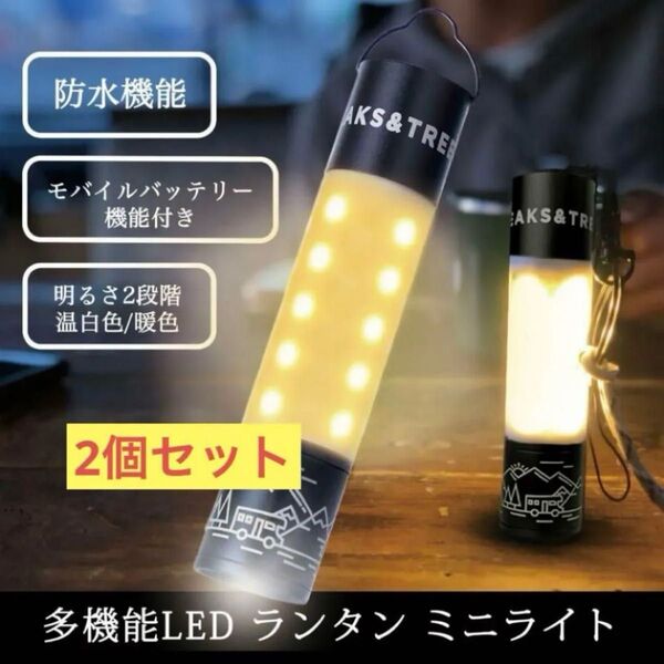 新品2個 5050WORKSHOP ミニライト ランタン 多機能LED モバイルバッテリー搭載