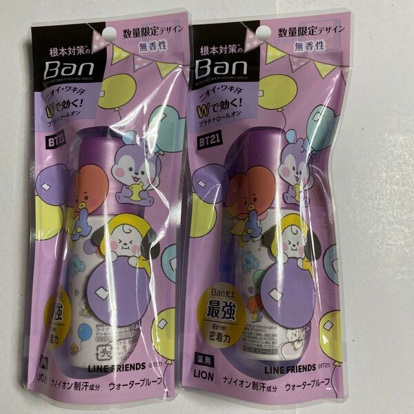 バン プレミアムプラチナロールオン ロールオン BT21 限定 無香性 2個
