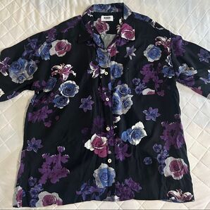 アロハシャツ 花柄シャツ ビンテージシャツ レトロ クラシック オープンカラーシャツ 総柄 古着シャツ BENDER TOKYO