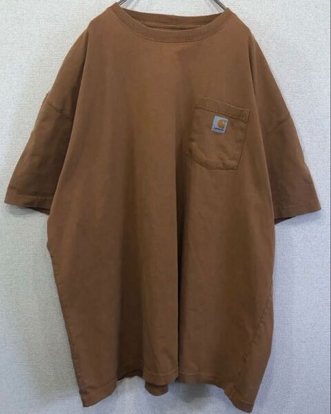 Carhartt カーハート ビッグシルエット オーバーサイズ ポケットTシャツ ロゴ 刺繍 USAカーハート アメリカ古着 古着