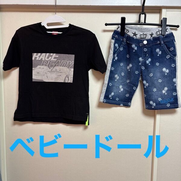 BABY DOLL ベビードール ディズニー カーズ 半袖Tシャツ 130㎝ ハーフパンツ 120cm セット