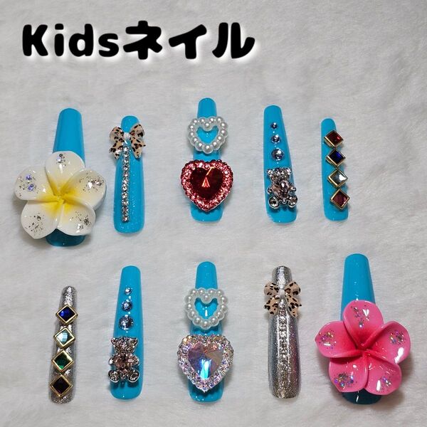 No.14★Kidsネイルチップ KOGYARU コギャル