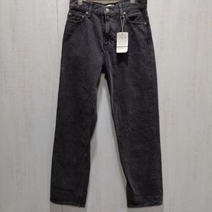 (タグ付き)Ungrid アングリッド ブラックヴィンテージストレートデニム 111962437401‐01 24inch