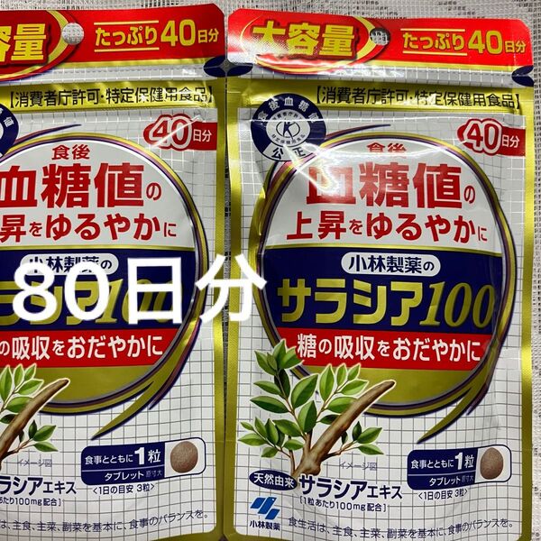 小林製薬 サラシア100 40日分× 2袋80日分