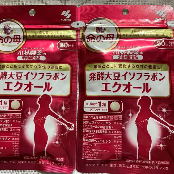 命の母 発酵大豆イソフラボン エクオール 30日分×2袋
