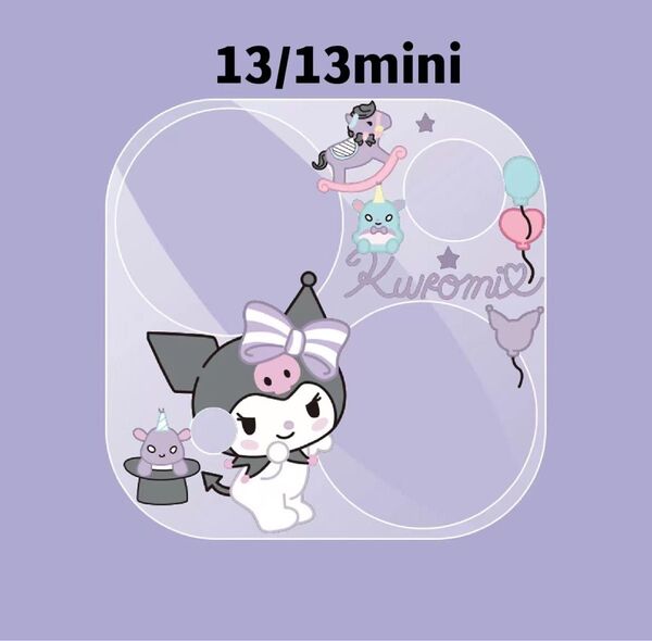 iphone13/13miniカメラフィルム 全面保護レンズカバー クロミちゃん